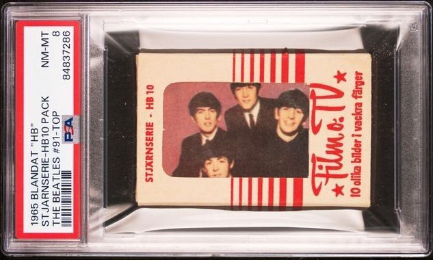 1965 Dutch Gum HB 91 George Paul John Ringo (The Beatles)  ON TOP OF PSCK PSA 8