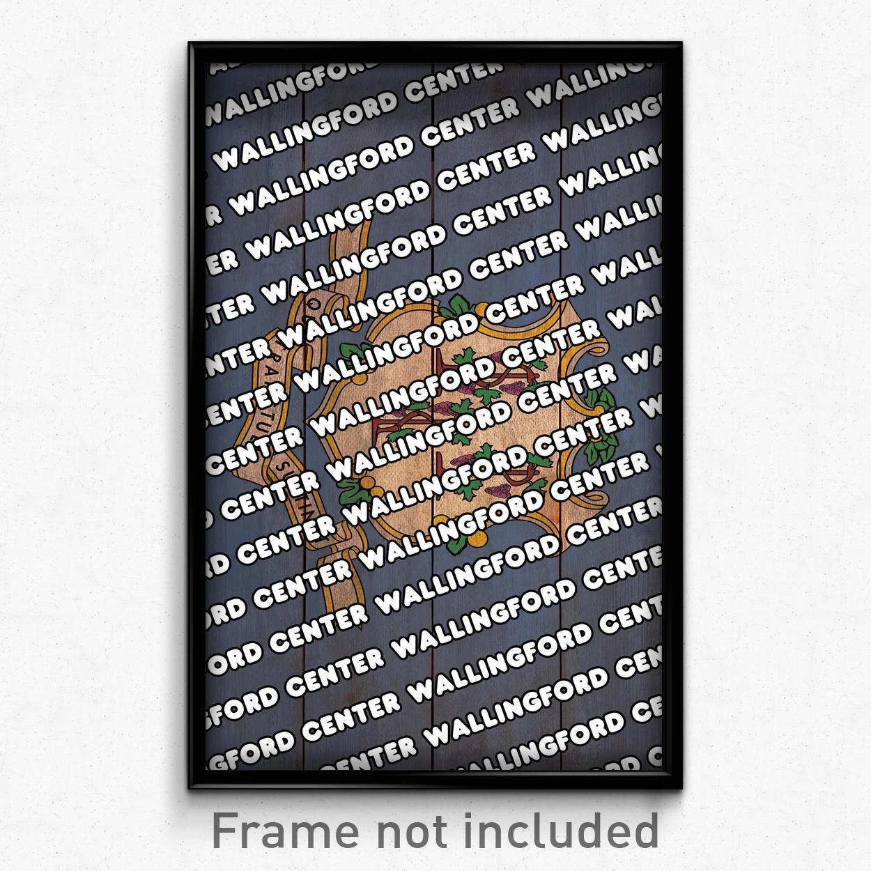 Wallingford Center Connecticut Poster (CT City Souvenir 11x17 Town Print)