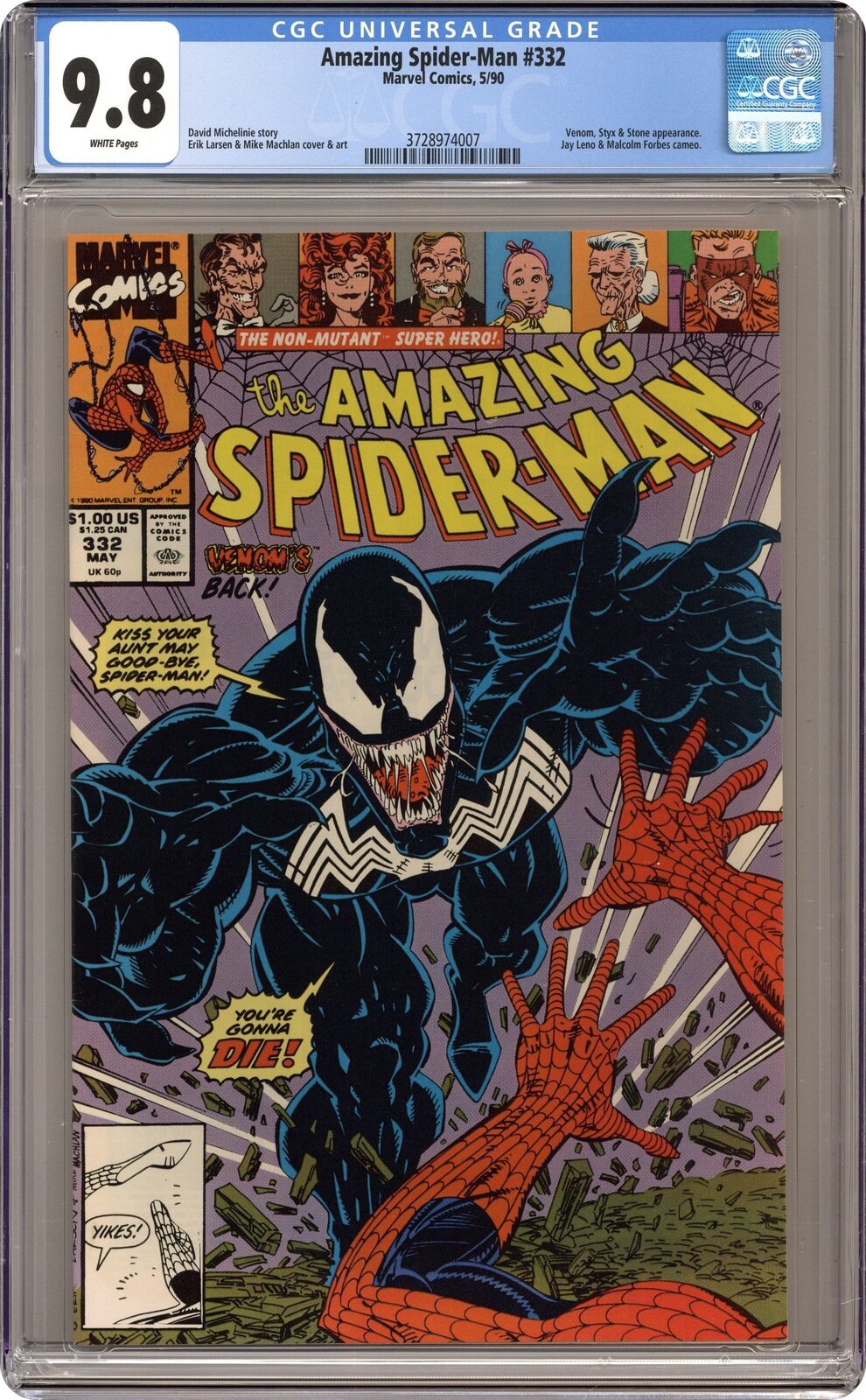 Amazing Spider-Man #332 CGC 9.8 1990 3728974007