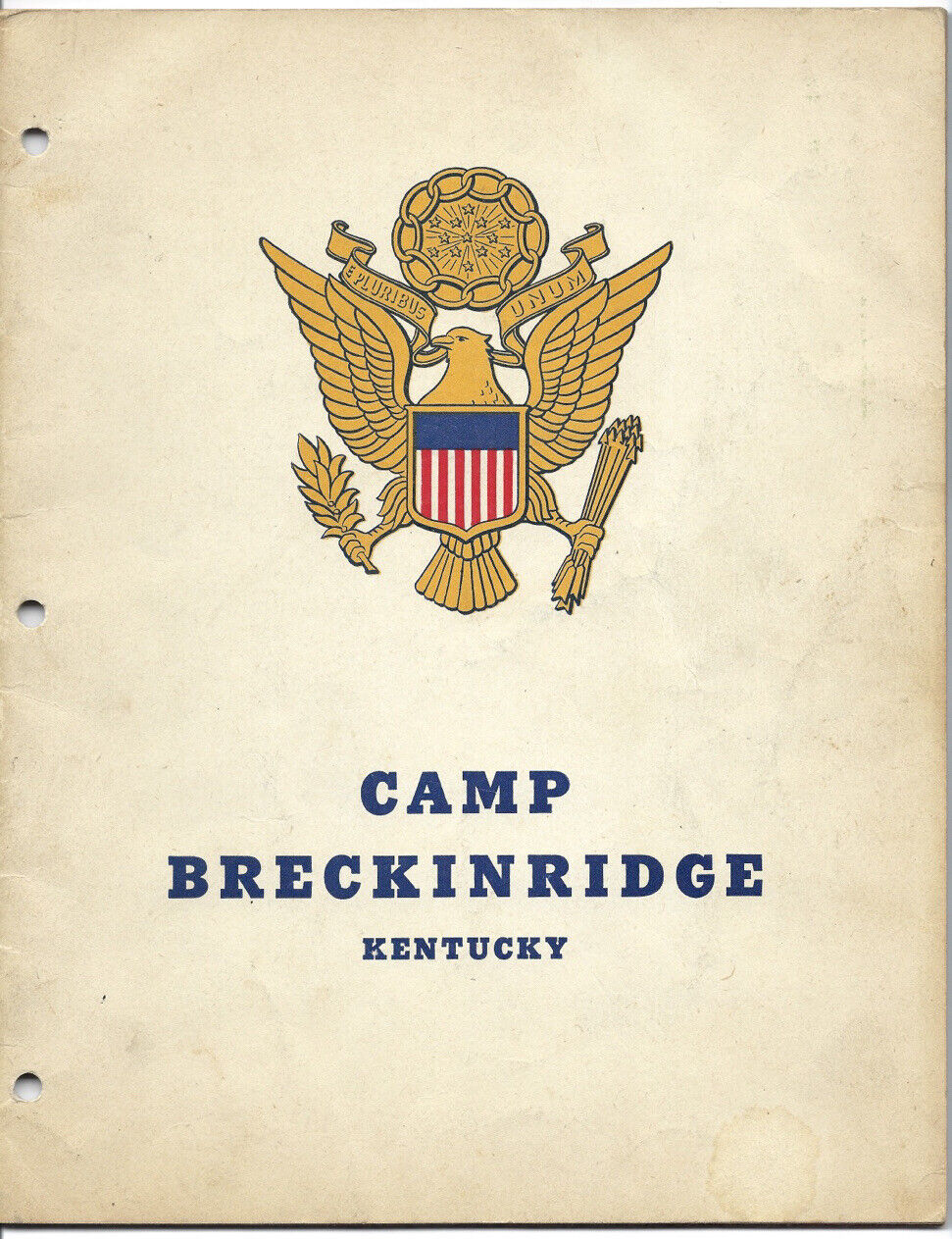 c.1940s Camp Breckinridge Picture Album Of Activities Vintage World War Vtg RARE
