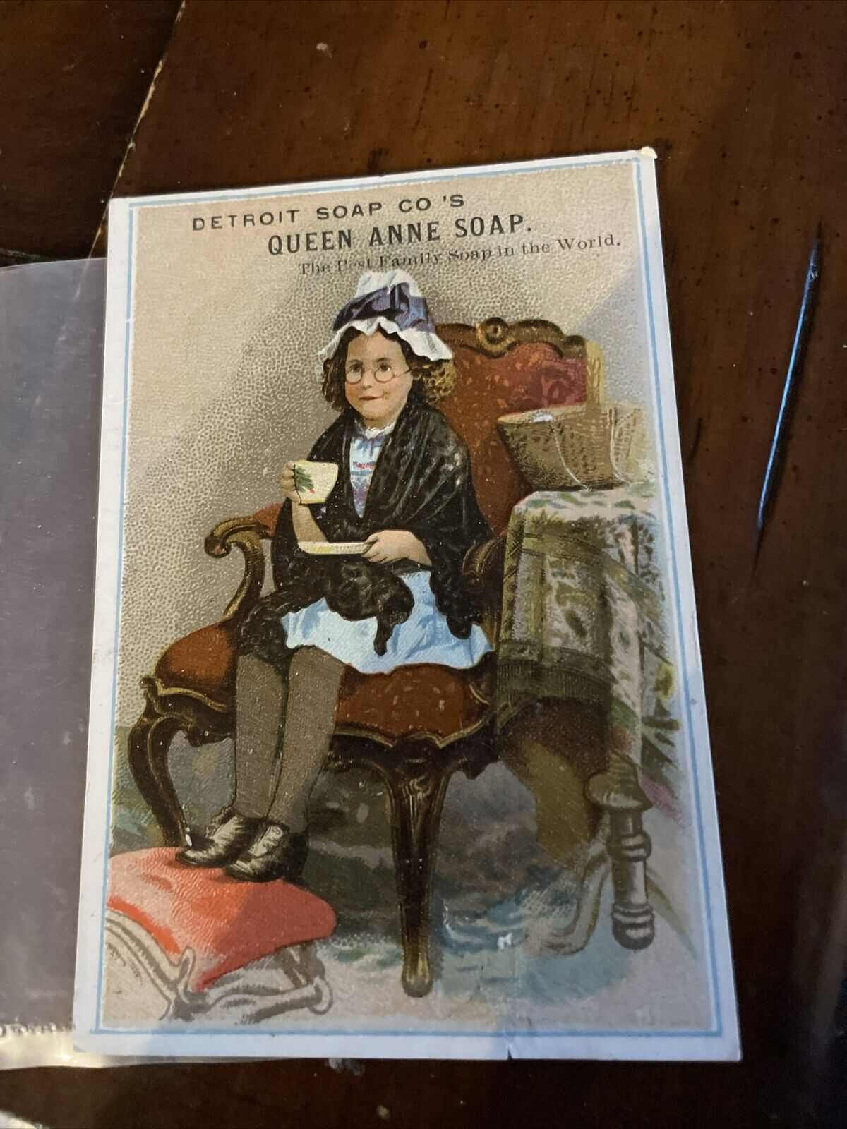 1800\'s Queen Anne Detroit Soap Co, Old Lady In Chair.