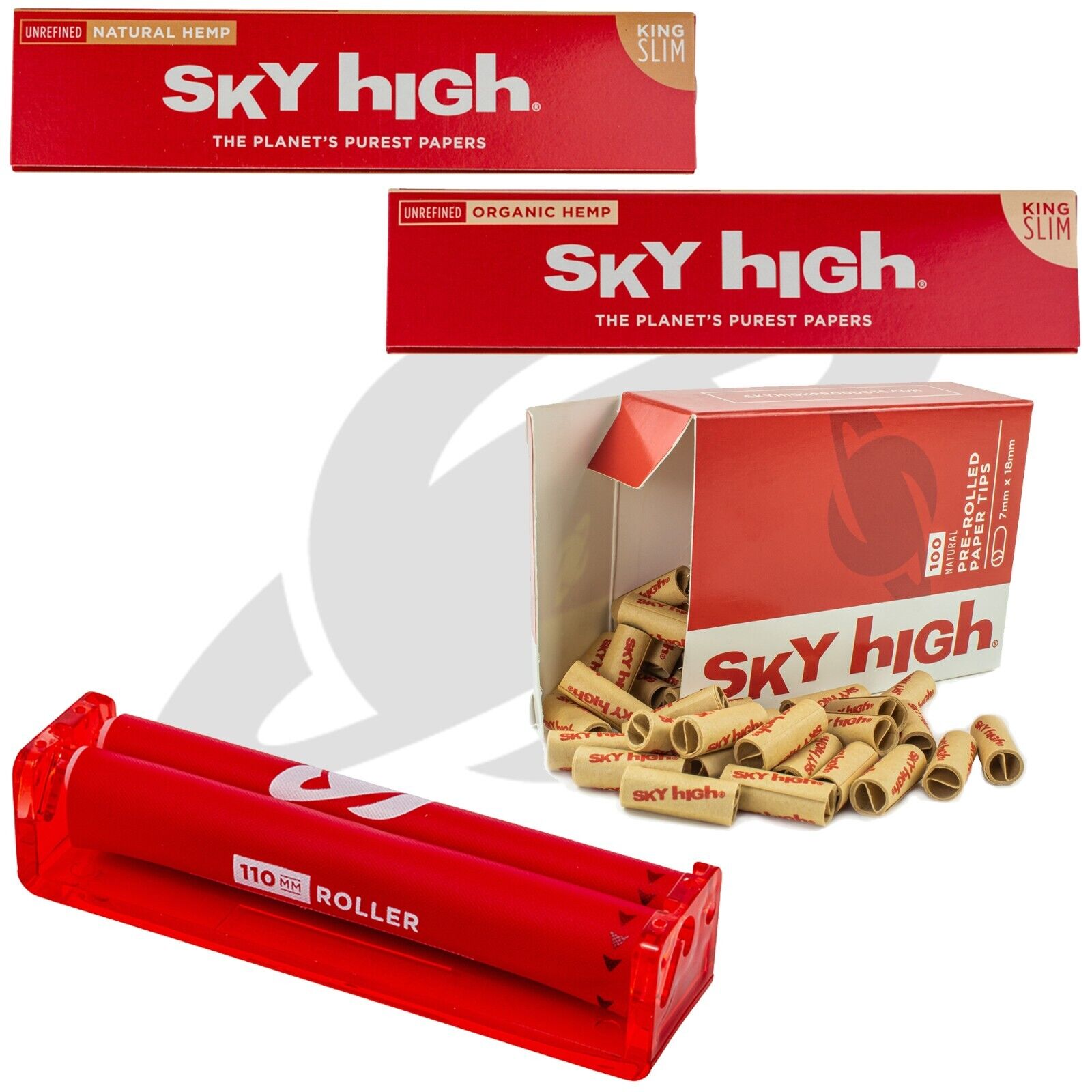 Sky High Papers Tips and Roller Bundle - King Size Organic & Natural Papers