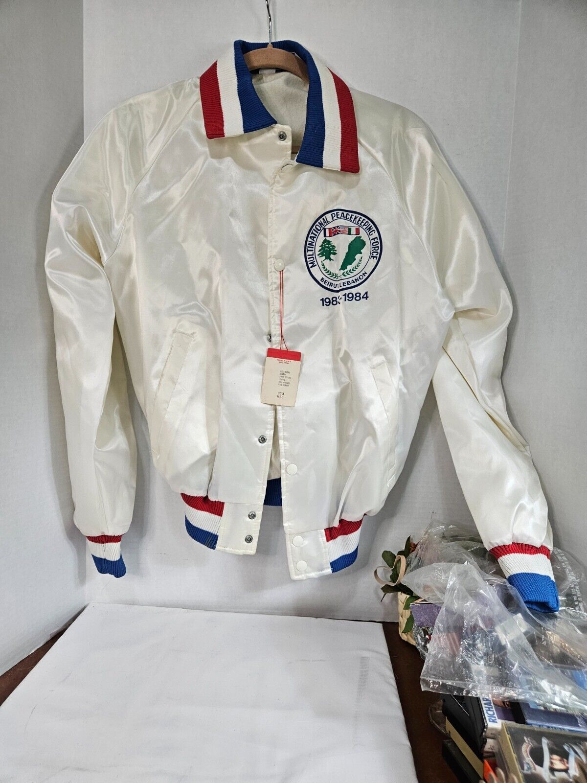 Vintage Multinational Peacekeeping Force Beirut Lebanon Cruise Jacket 1983-1984 