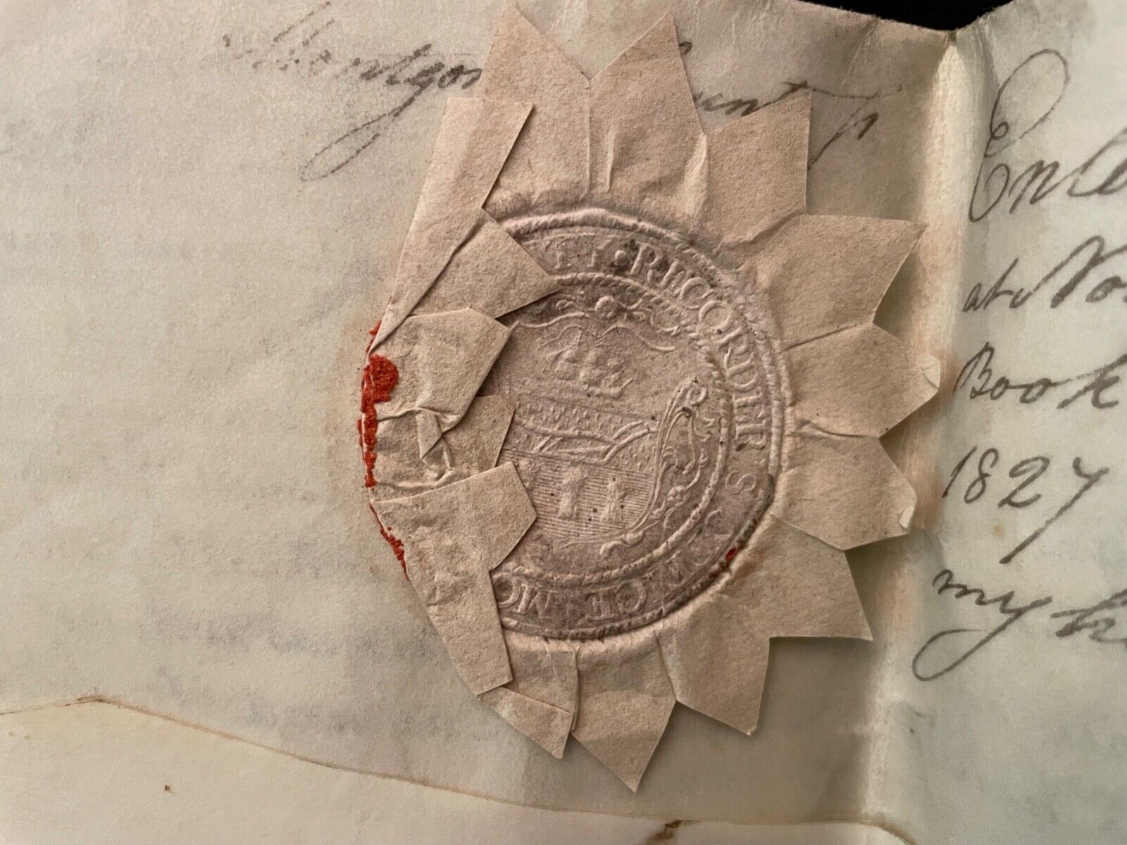 1821 Manuscript Handwritten Deed PHILADELPHIA PENNSYLVANIA Land Vellum Seals