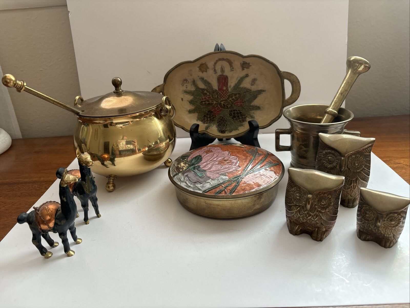 Vintage Brass Lot Of 9 Items