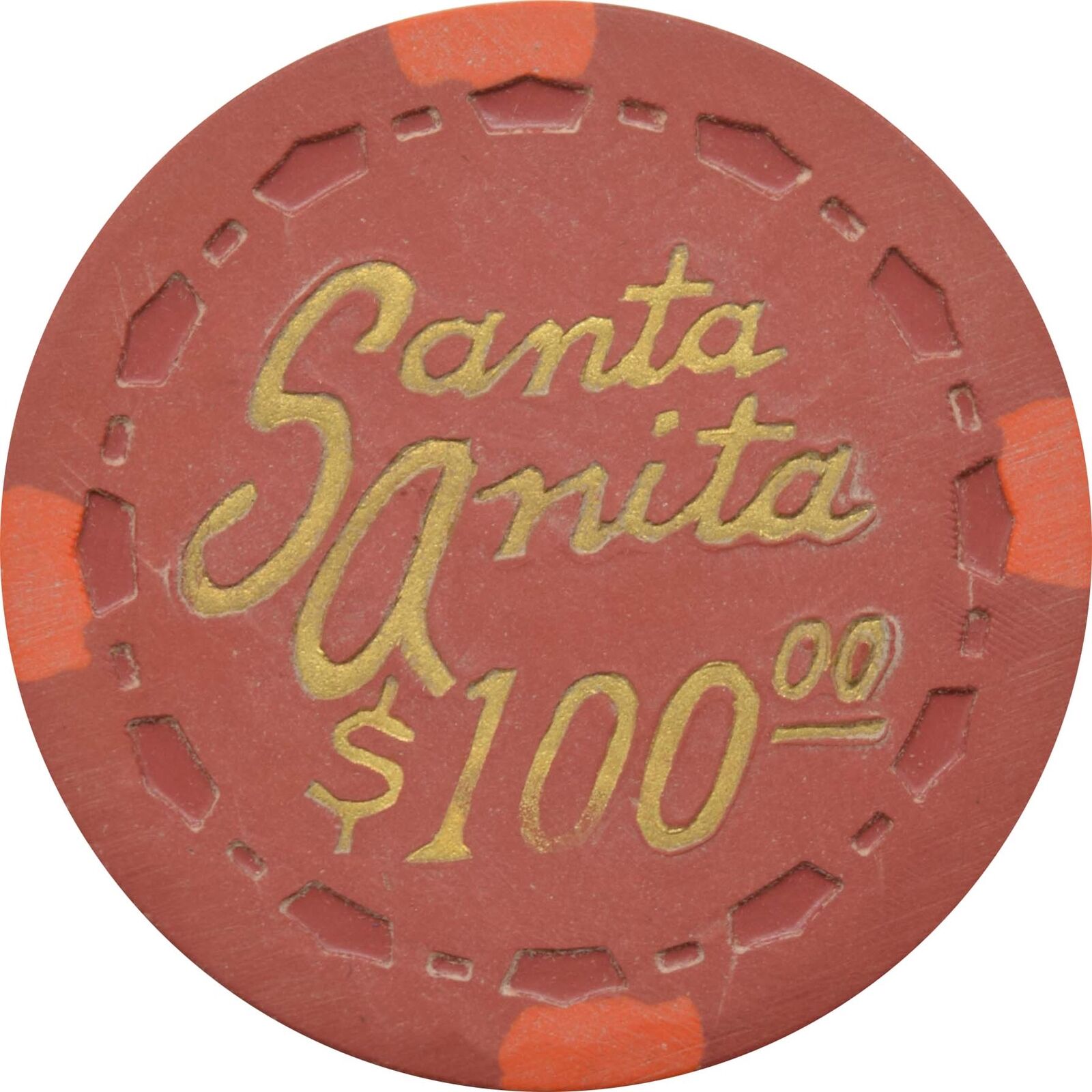 Santa Anita (Turf Club) Casino Las Vegas Nevada $100 Chip 1951