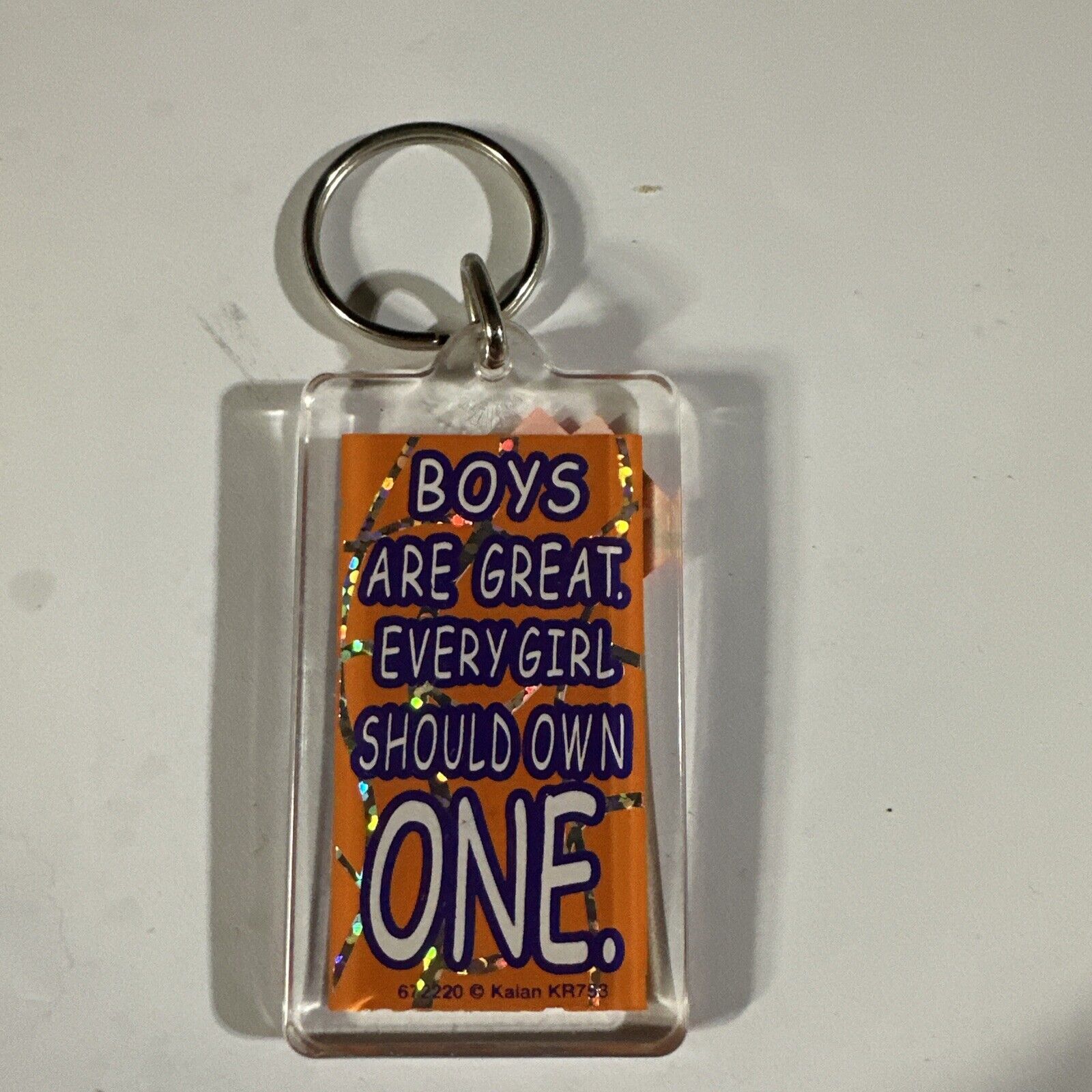 Boys Are Great. Every Girl Should Own One. ~ Vintage Key Fob Keychain