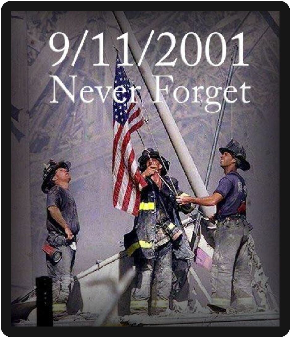 911 Never Forget & We Will Never Forget Refrigerator Magnet     