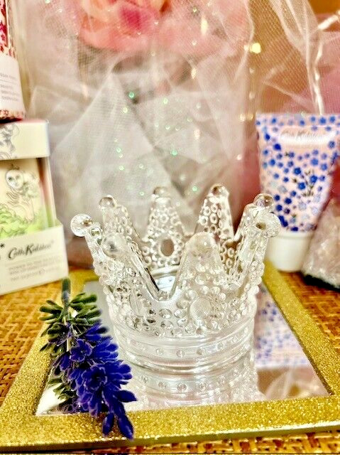\'Queens Crown\' Candle Holder-New Ornate Crystal Crown for candle or jewelry