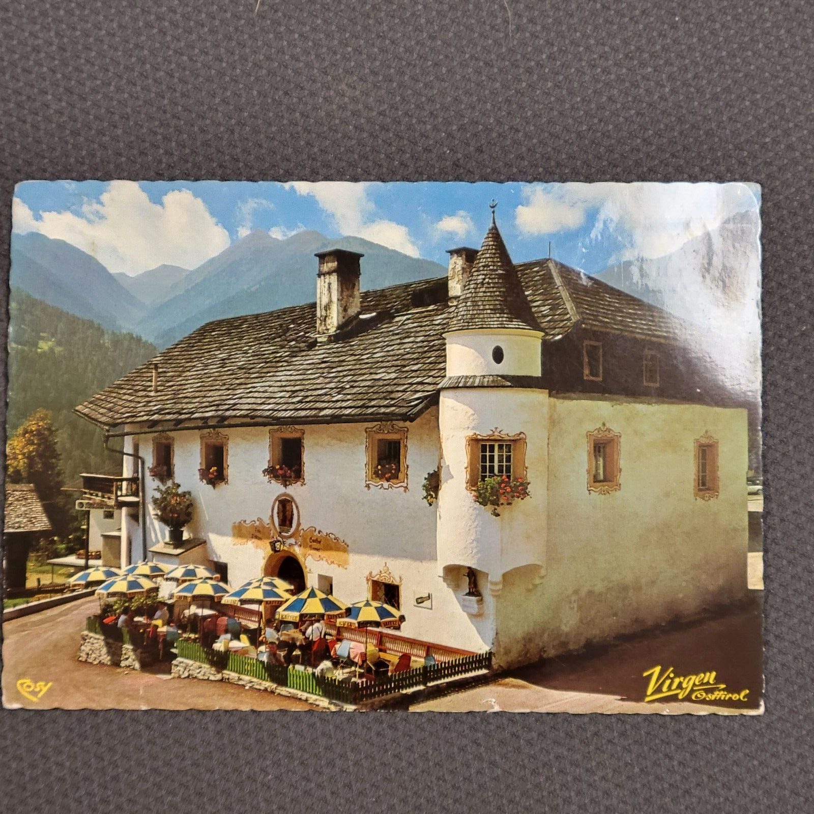 1972 Austrian Scalloped Postcard The Alps Austrian Postage Stamp Air Mail Stamp
