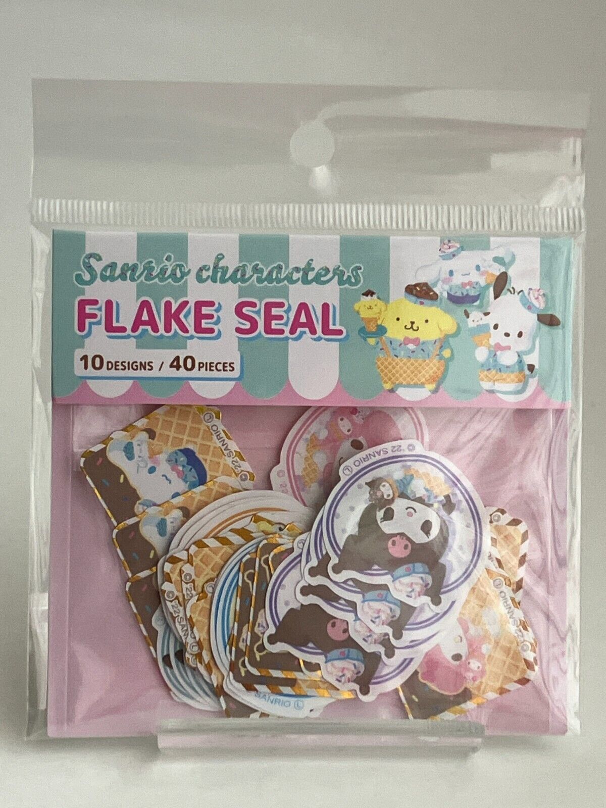 Sanrio Characters Flake Seal  10 Designs / 40 Pieces - Stickers - Kuromi etc...