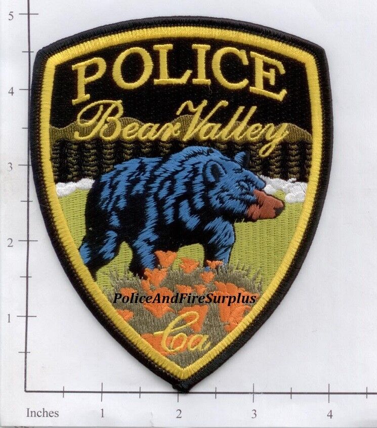 California - Bear Valley CA Police Dept Patch - 1 Bear