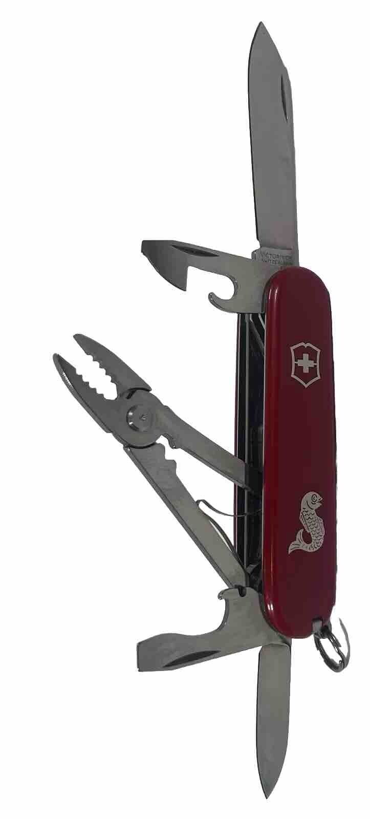 Victorinox Fisherman Swiss Army Knife with Metal Inlay -Red