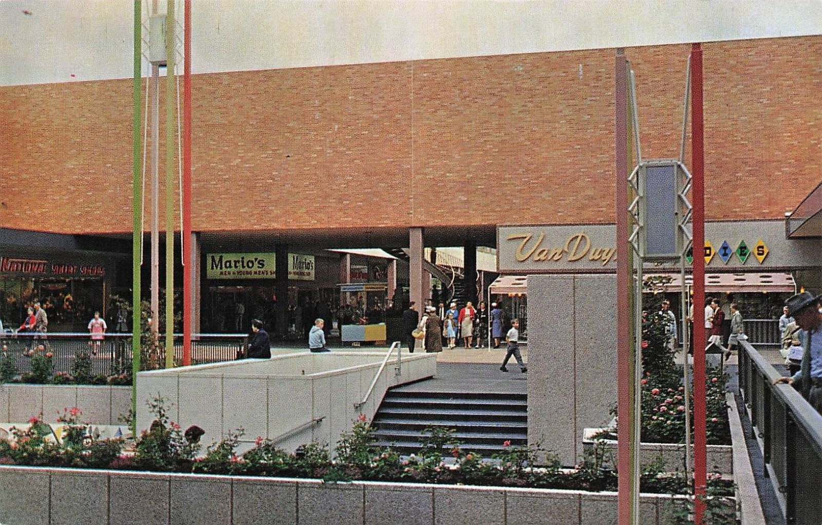The Lloyd Center Portland Oregon - view looking into the center of Mall c1960s