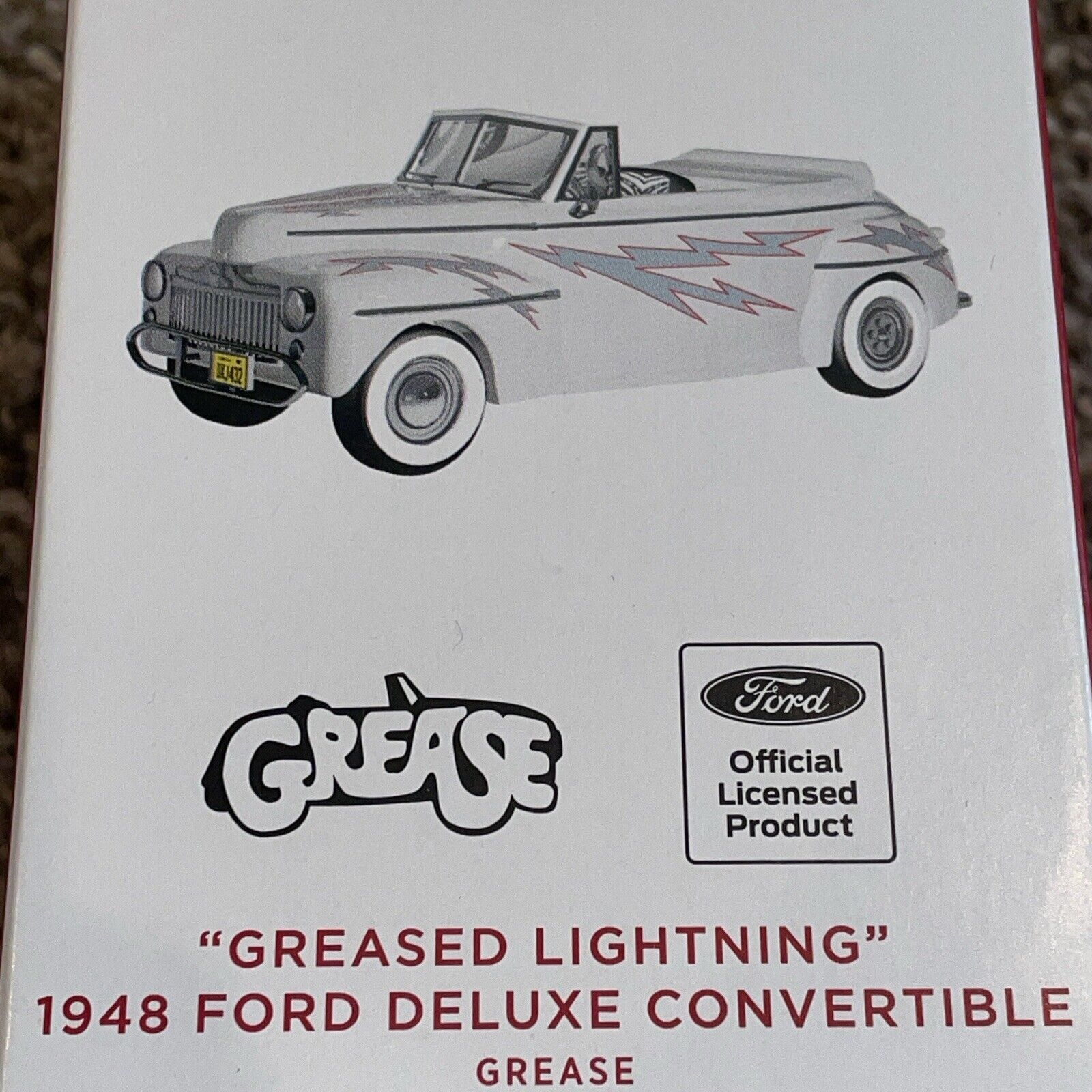 NIB 2022 Hallmark Ornament GREASED LIGHTNING 1948 Ford Deluxe Convertible GREASE