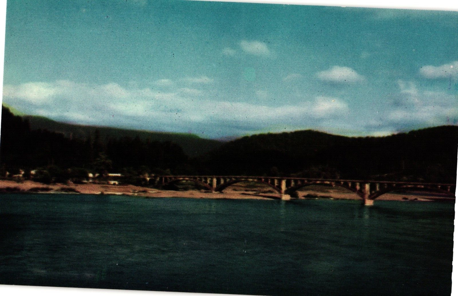 Bridge Over Russian River near Monte Rio California Vintage Postcard