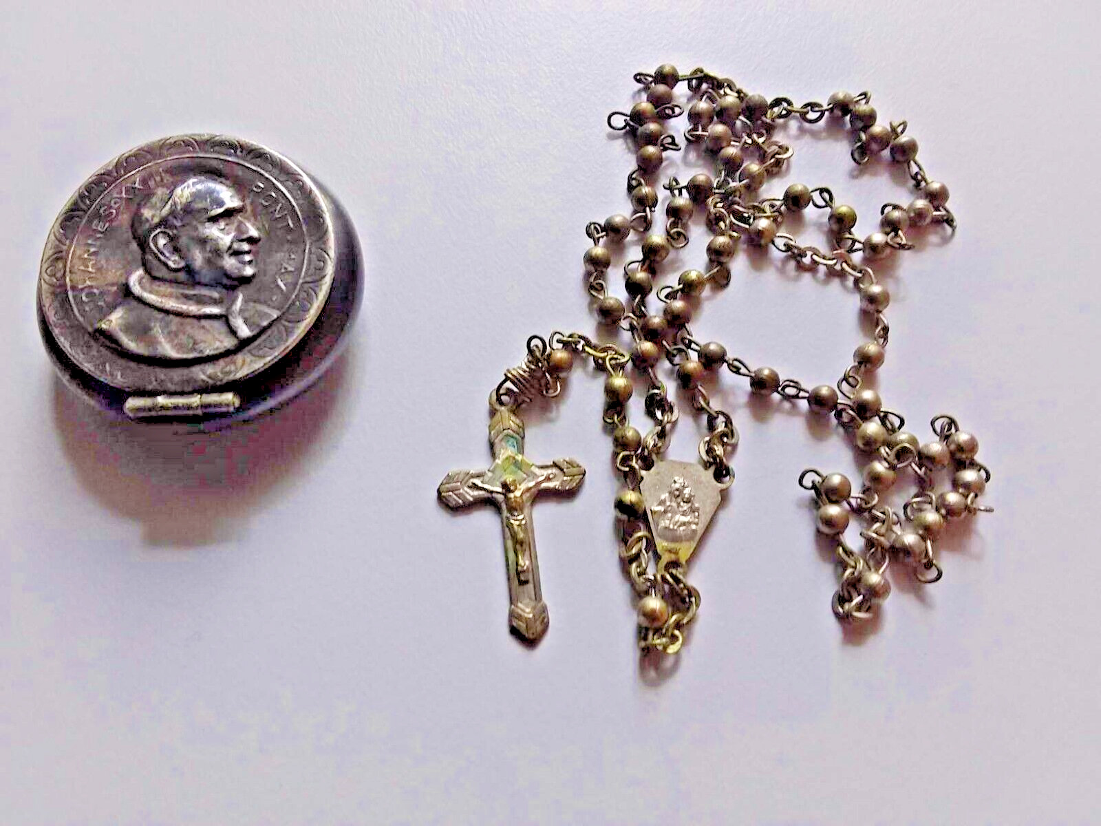 POPE JOHN XXIII GIVEN BLESSED VATICAN GIFT ROSARY 1960s UNIQUE RARE