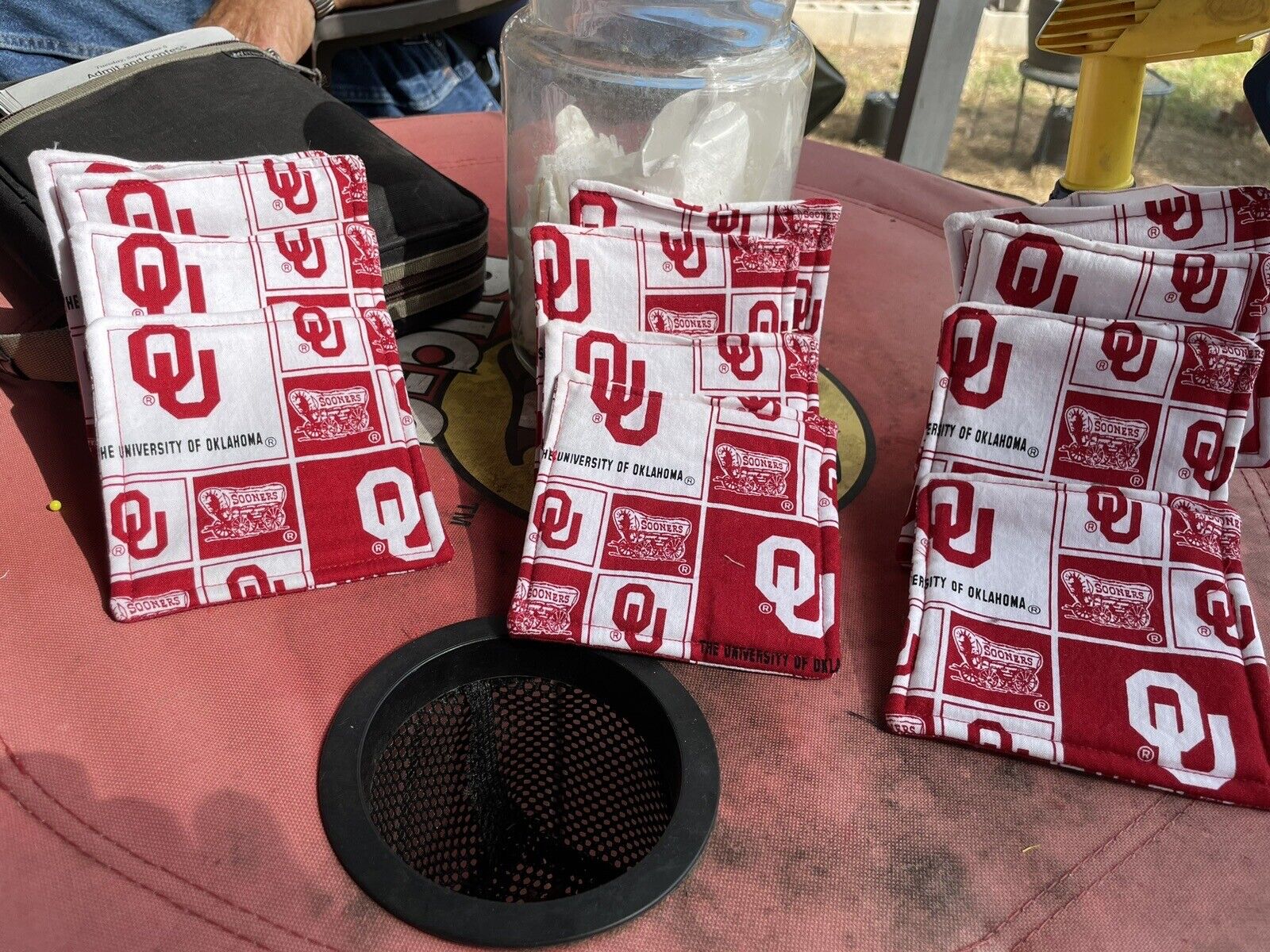 Handmade Set Of 4 Oklahoma Sooners Coasters 