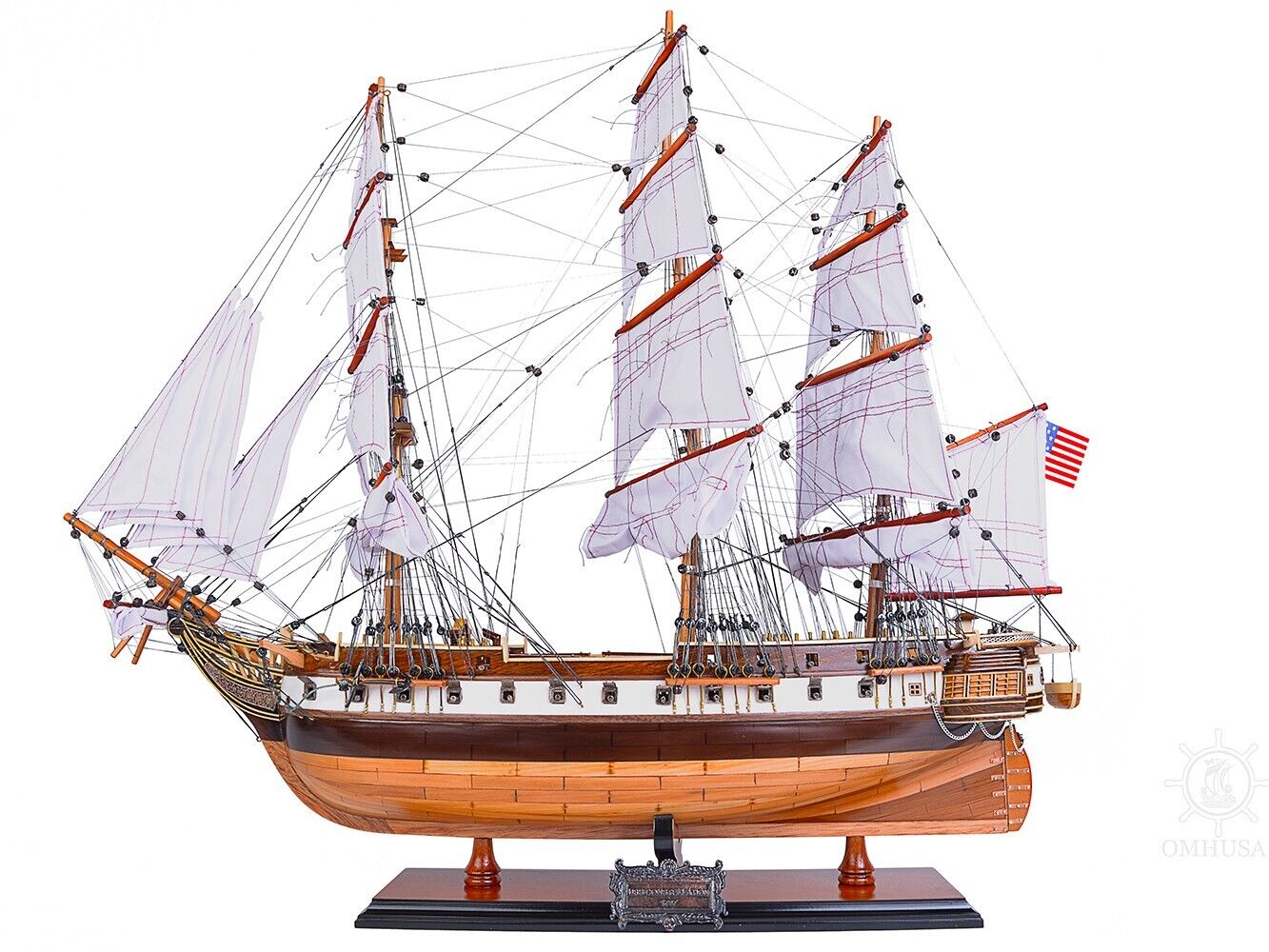 USS Constellation Medium Model Ship Handmade Wooden 30 Inches Fully Assembled