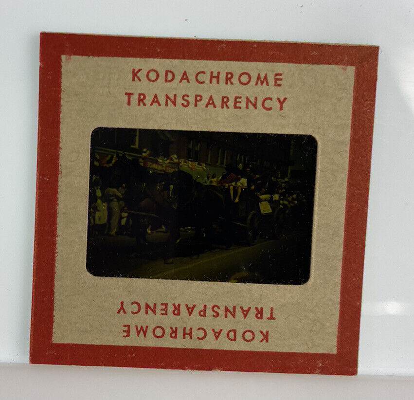 Vintage Kodachrome Transparency Original 35 mm Photo Horse In Parade G8