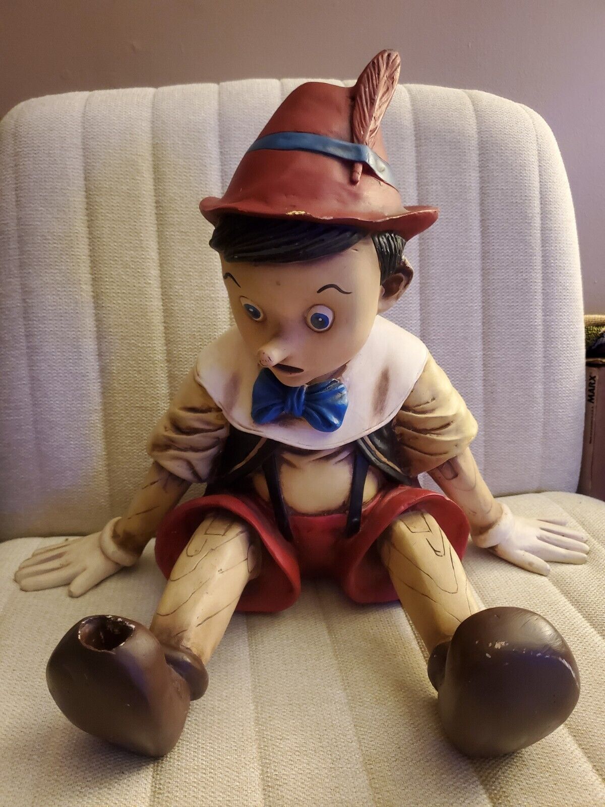 Extremely Rare Walt Disney Pinocchio Sitting Big Fig Statue