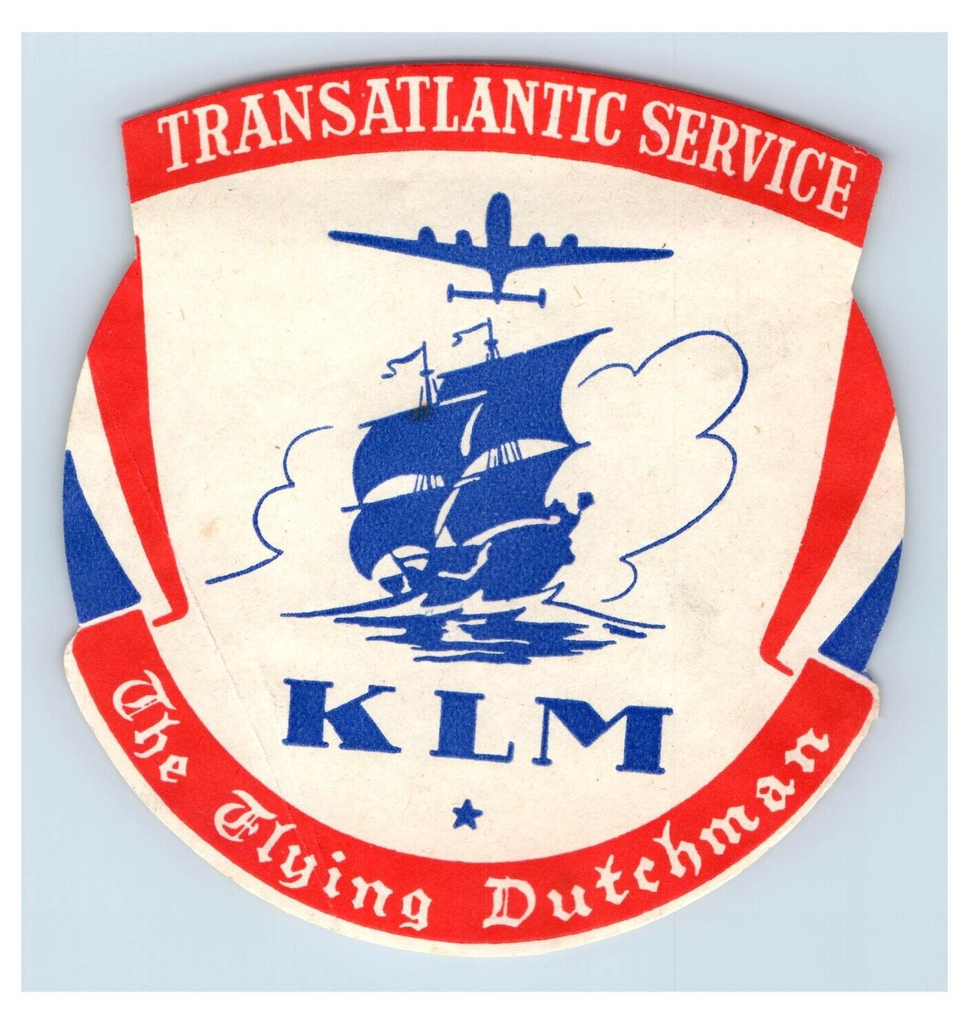 1930\'s-50\'s Transatlantic Service KLM Vintage Original S88E