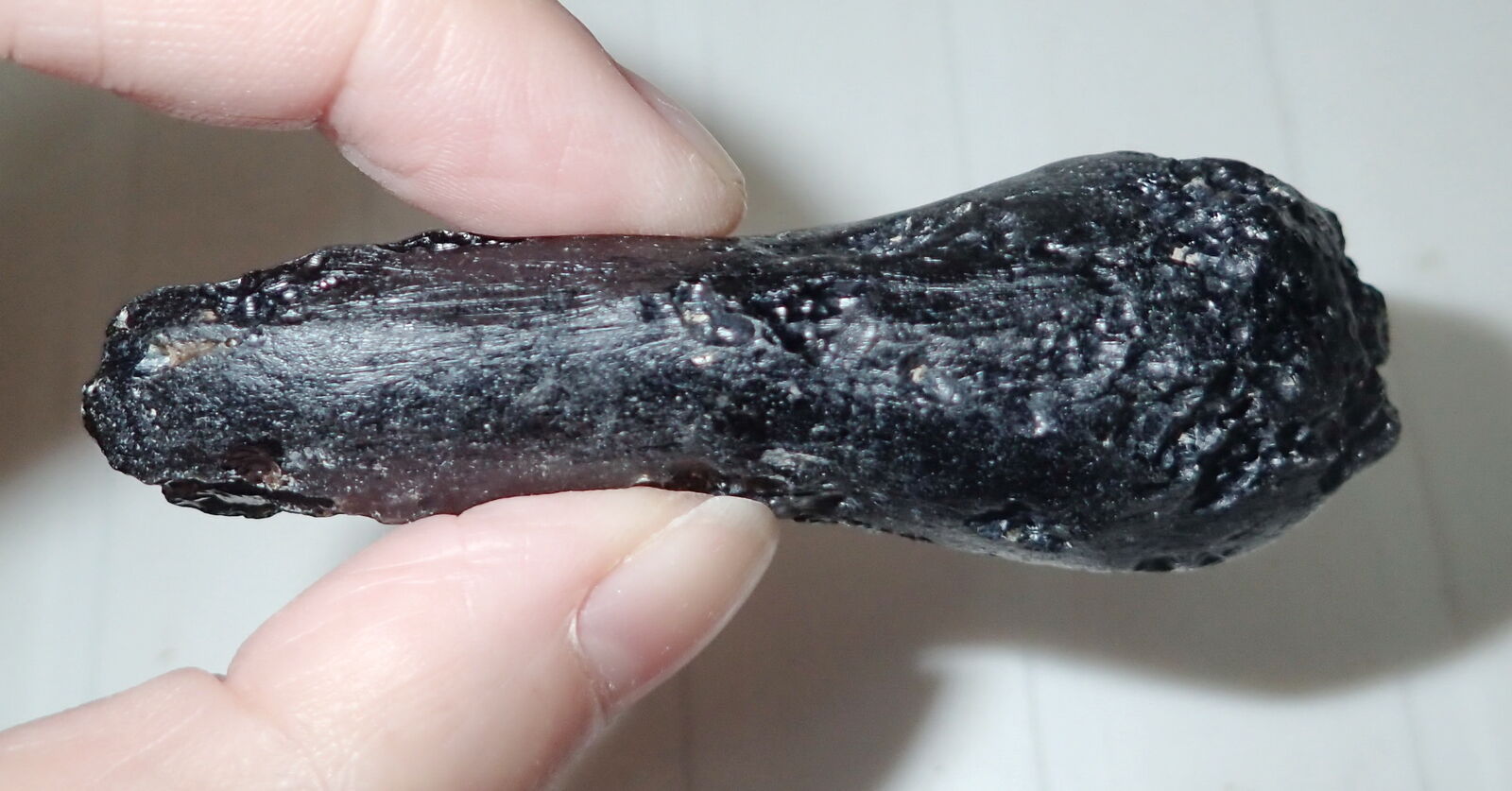 Large Black Indochinite Tektite Stone from China 51.1 gram 72x29x24 mm