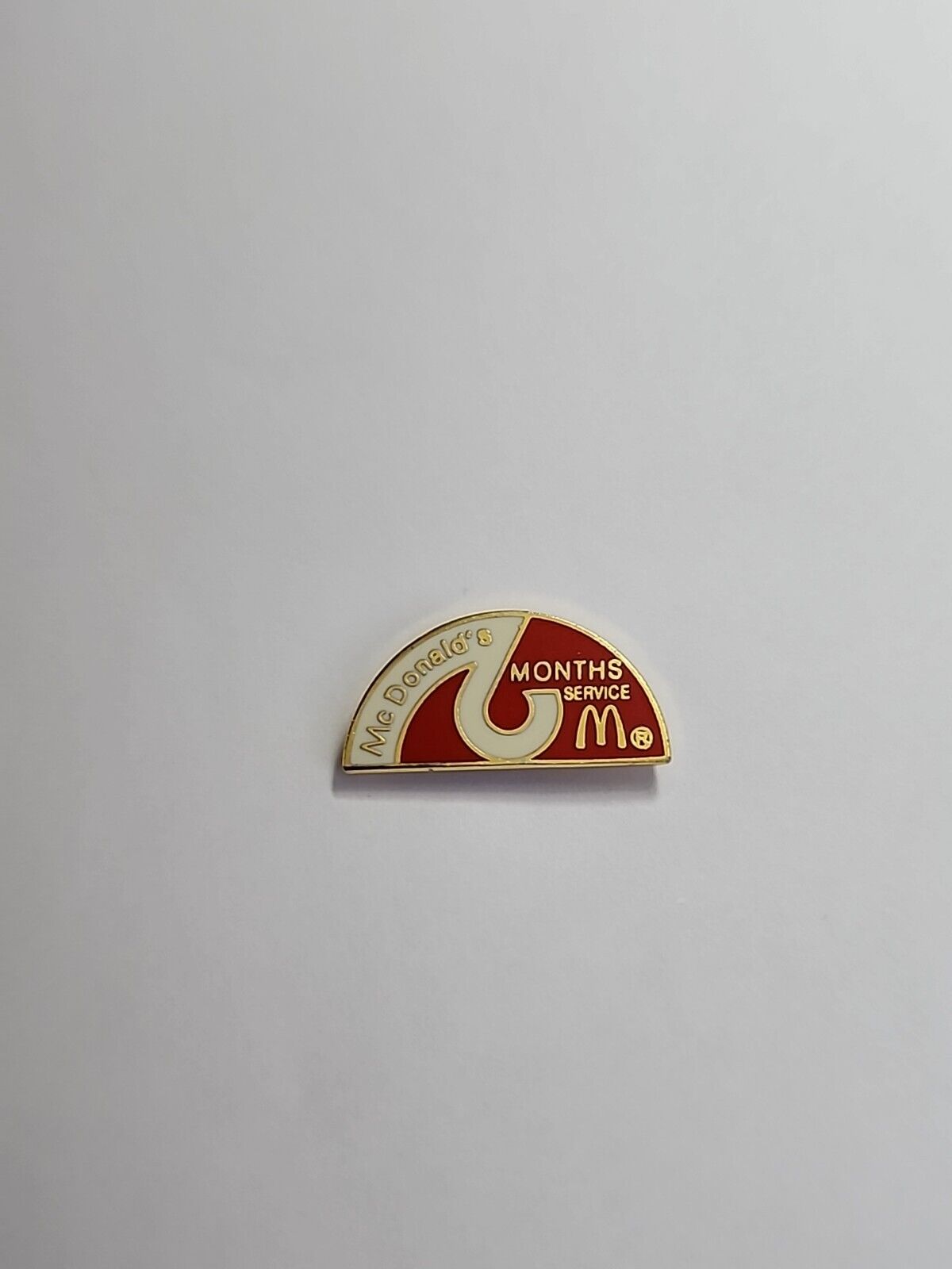 McDonald\'s 6 Months Service Lapel Pin Employee Flair
