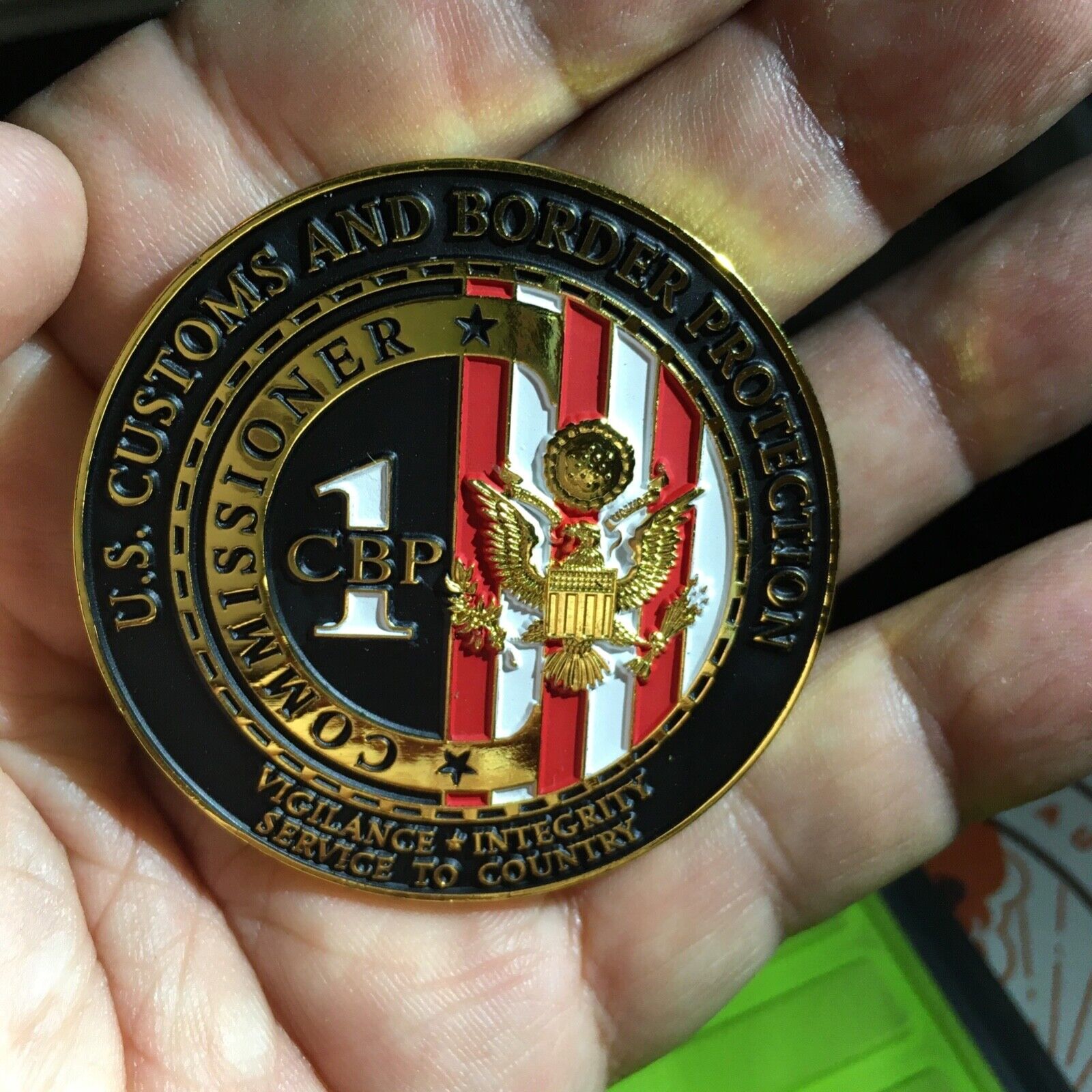 Ultra Rare US CBP Customs and Border Protection Commisioner challenge coin