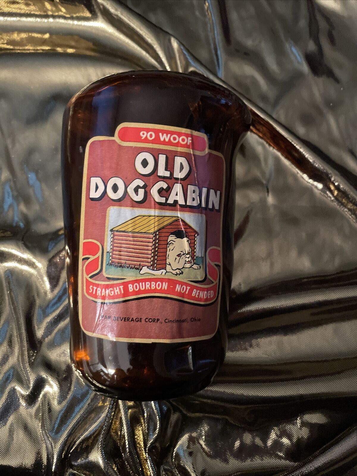 OLD DOG CABIN Bottle Straight Bourbon  English Bulldog 90 Woof PAR beverage Corp