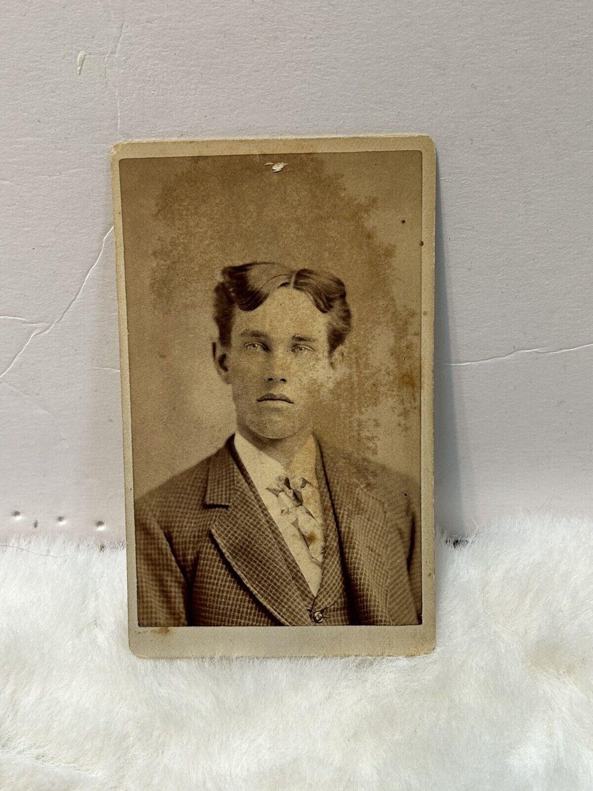 Antique CDV Photo Of Handsome Young Man - St Johnsbury Vermont 
