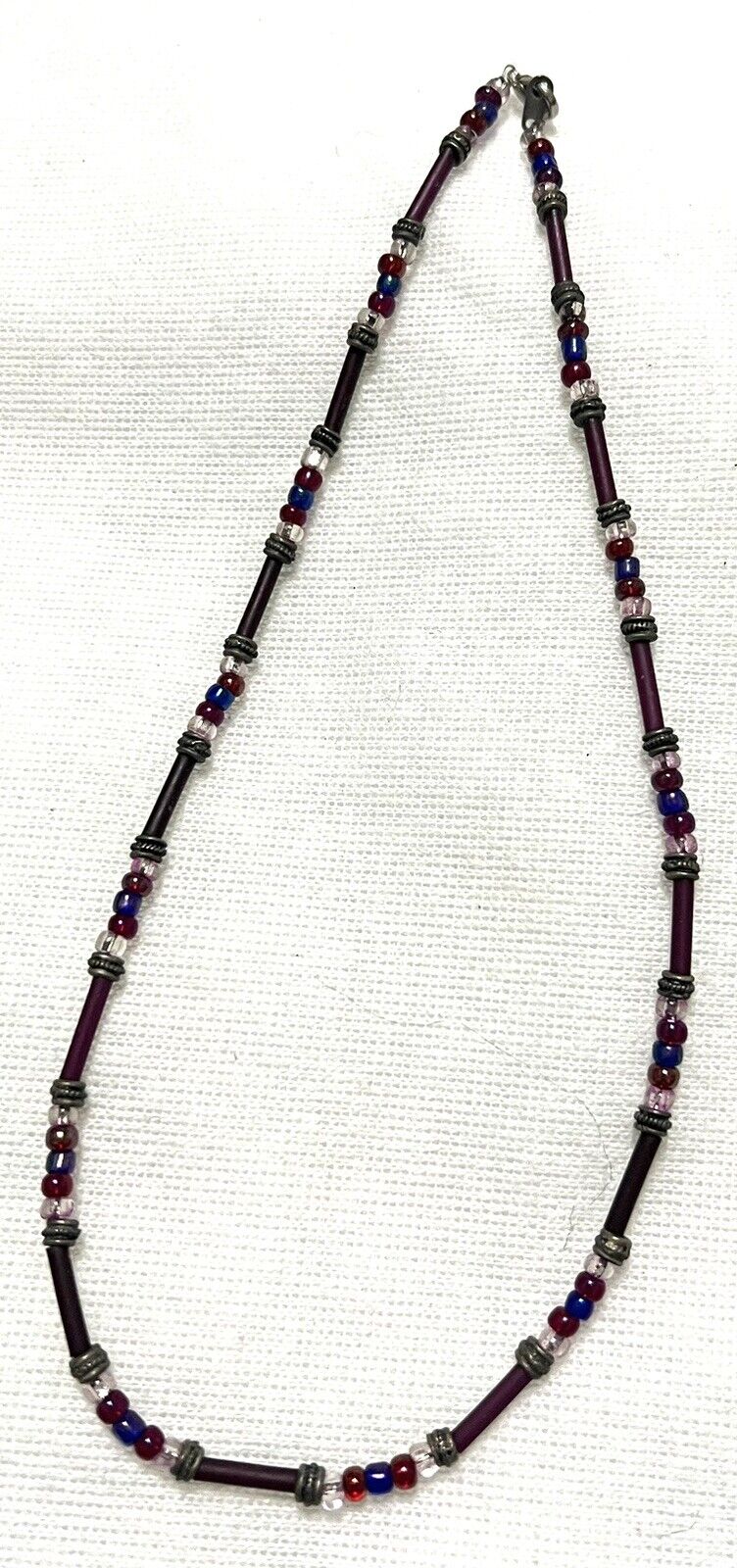 Vintage Authentic Hawaiian NTL Hawaii bead necklace And Brass Beads. 18” Long.