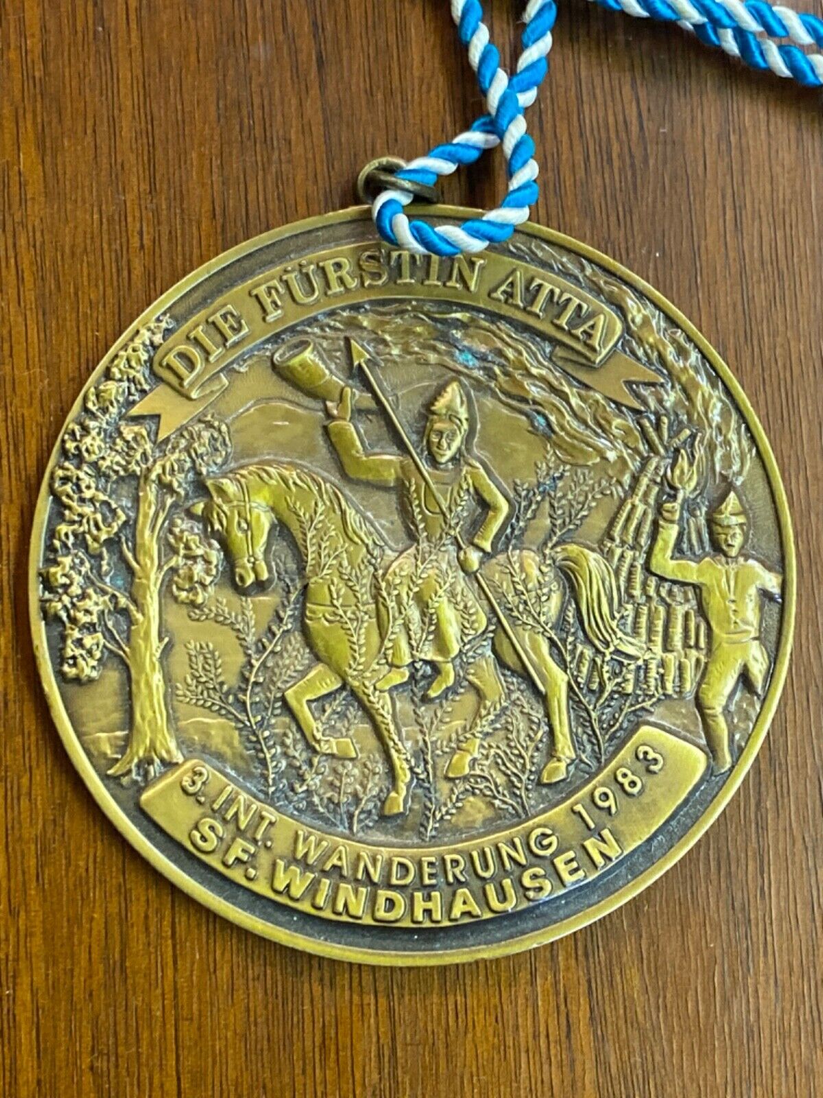 Vintage 1983 German International Hiking Wanderung Medal