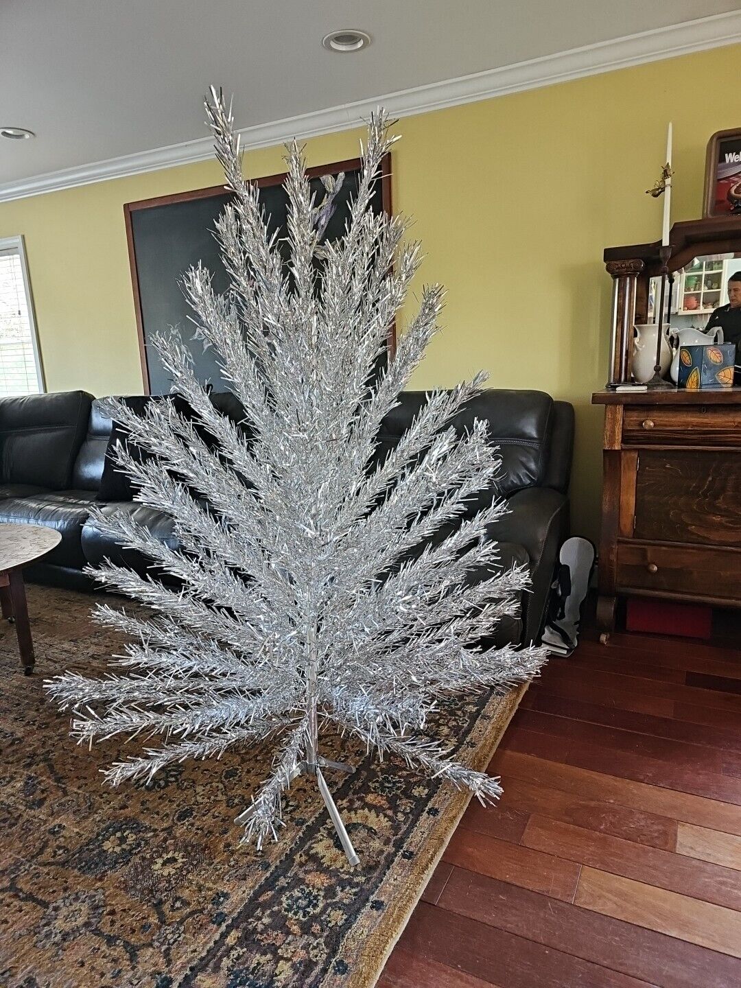 Evergleam Silver Aluminum Christmas  Tree, 93 Branches No Box Vintage 64\