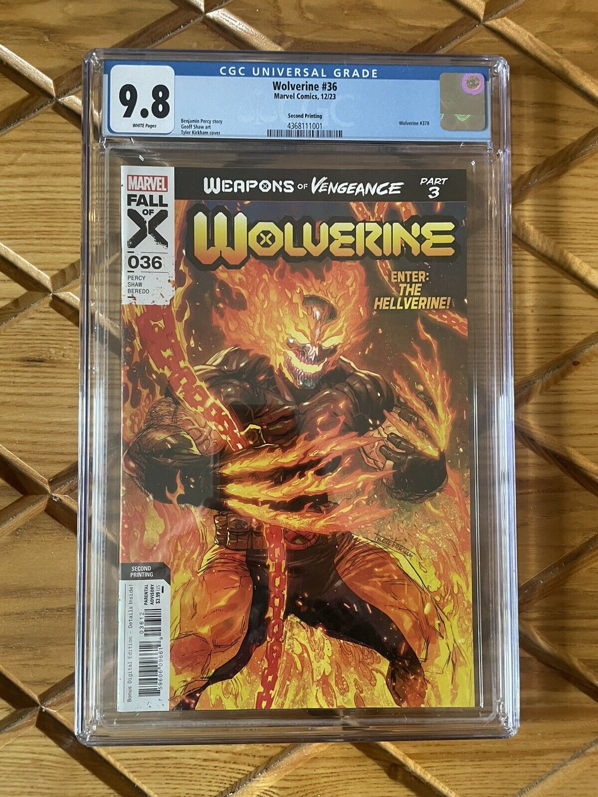 Wolverine #36 (2023) ⚡️ 2nd print Variant 1st Hellverine CGC 9.8 ⚡️