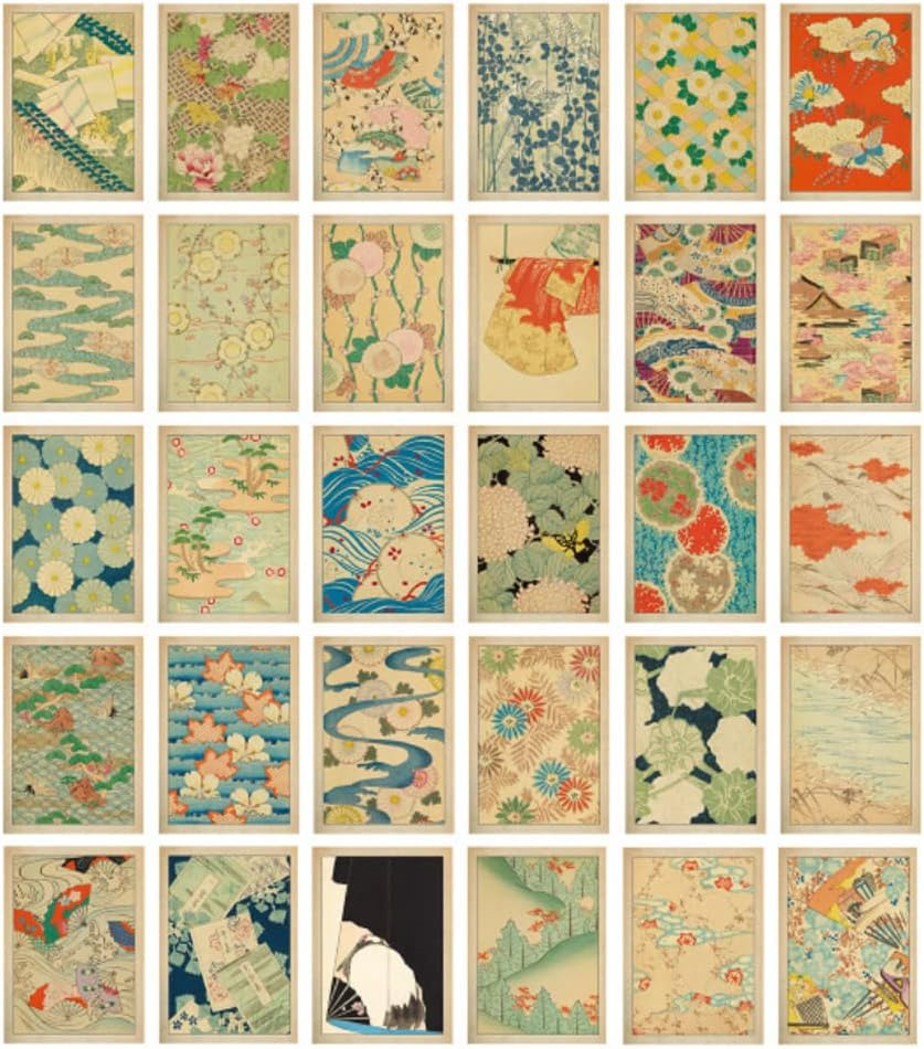 Vintage Art Postcards Set | 30 Postcards | Japanese Artist Korin Furuya