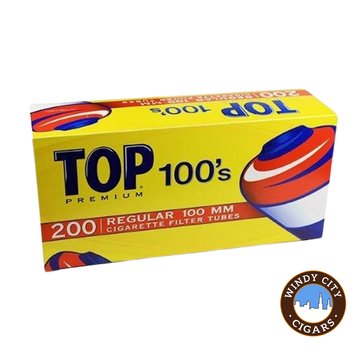 Top Regular 100s Cigarette 250ct Tubes - 4 Boxes