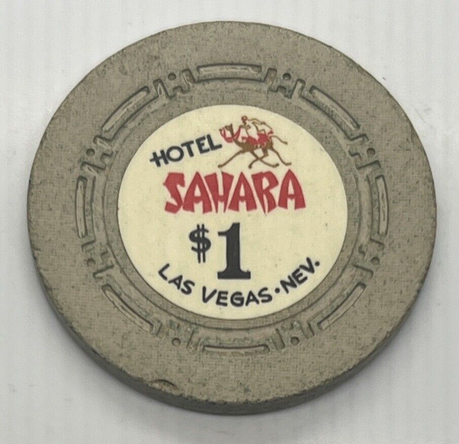 Sahara Hotel & Casino $1 Casino Chip - Las Vegas, NV HCE Mold Dark Camel 1964