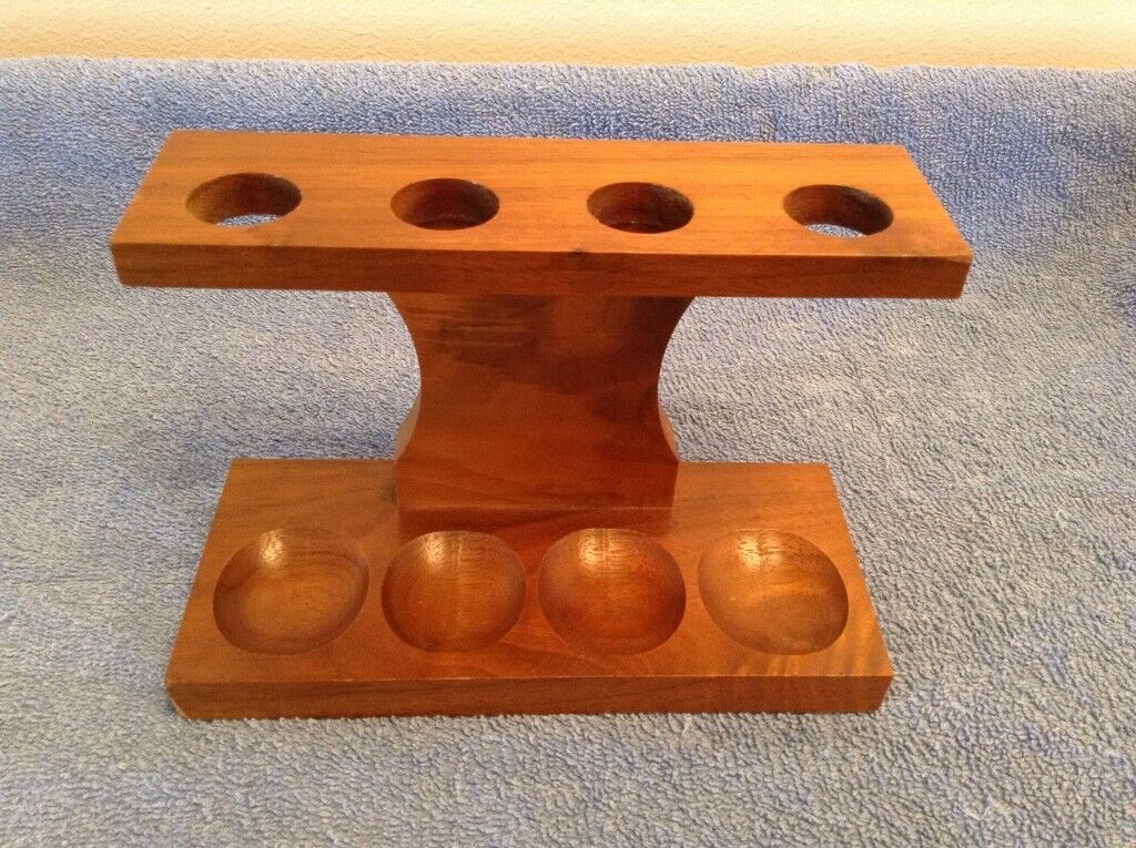 Fairfax Walnut Four Pipe Stand - Vintage 1960s - 1970s - Clean & Beautiful