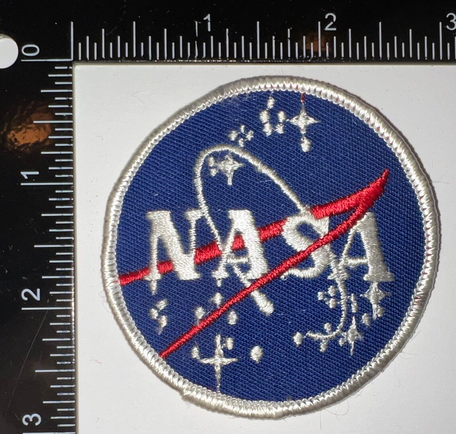 NASA National Aeronautics Space Administration Vector White Border Patch