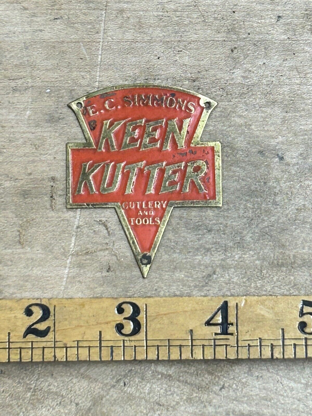Vintage Keen Kutter Sign, Factory Plate, for Display Cabinet and Tool Boxes