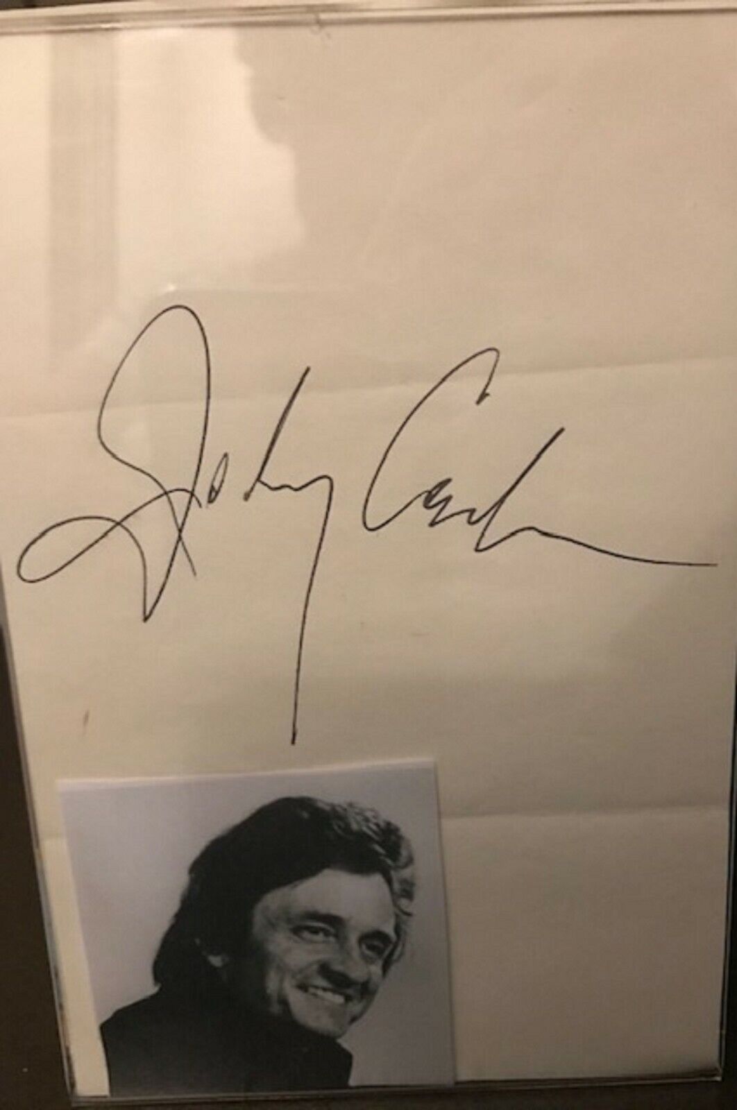 Johnny Cash Signed Autograph I WALK THE LINE LEGEND, VERY RARE