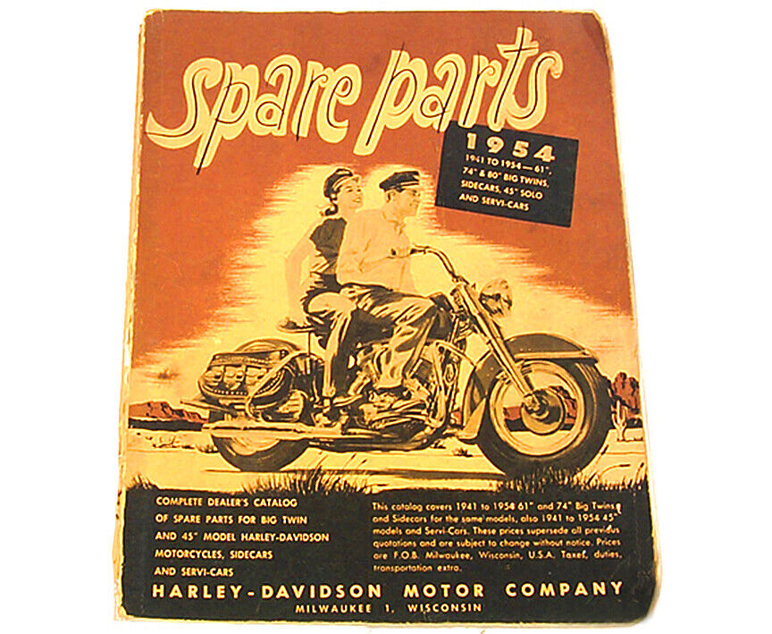 Factory SPARE PARTS Catalog Book for Harley 1941 - 1954 Big Twins & 45 230 p
