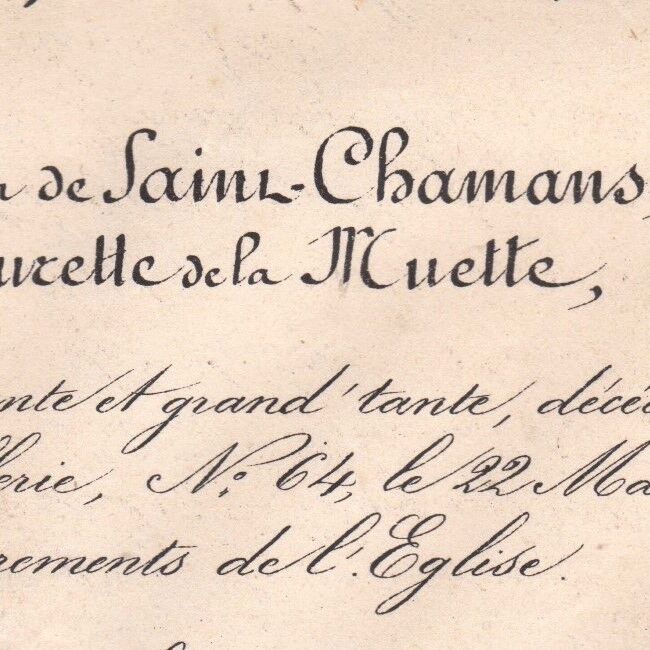 Marie Louise Josephine De Saint-Chamans Henri Thourette De La Muette 1877