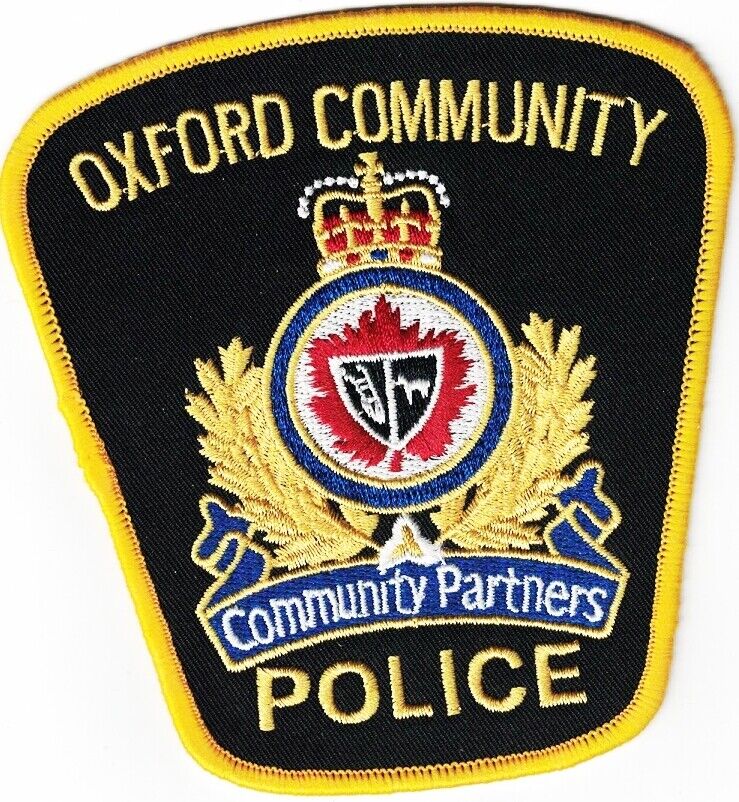 Oxford Community Police Ontario Canada Police Patch Canada 