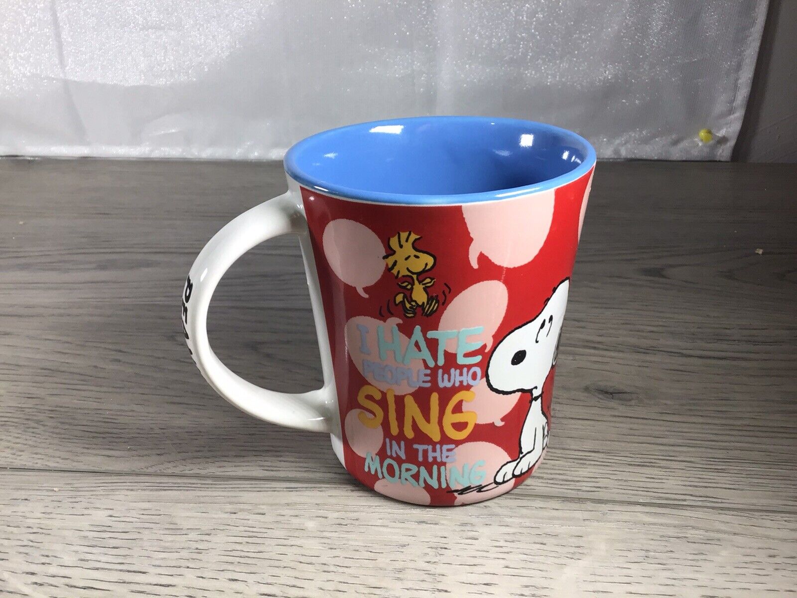 Gibson “ I Hate It When People Sing In The Morning” Peanutes Coffee Mug