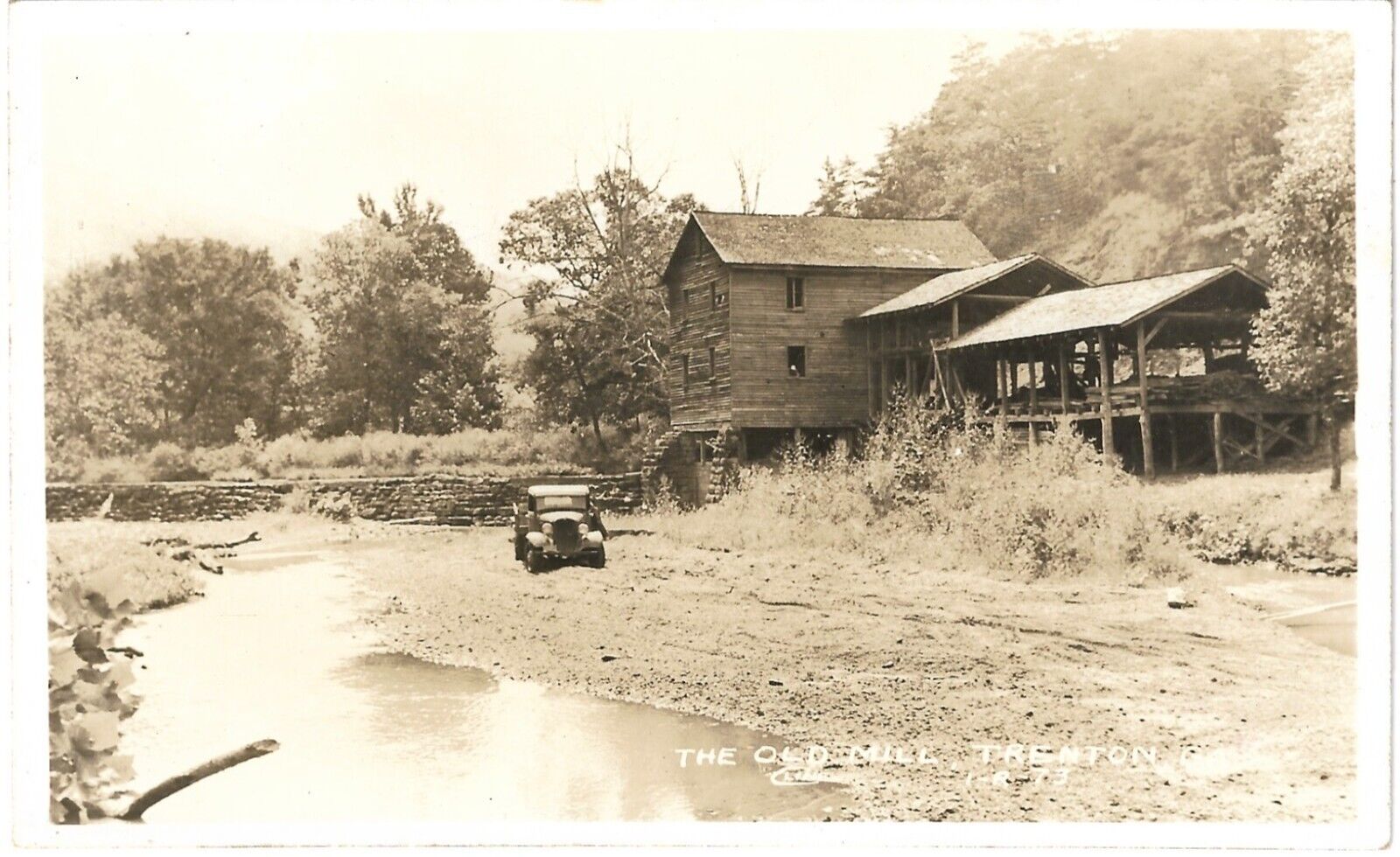 1906 Trenton Georgia GA RPPC The Old Mill with Truck Real Photo UDB Postcard