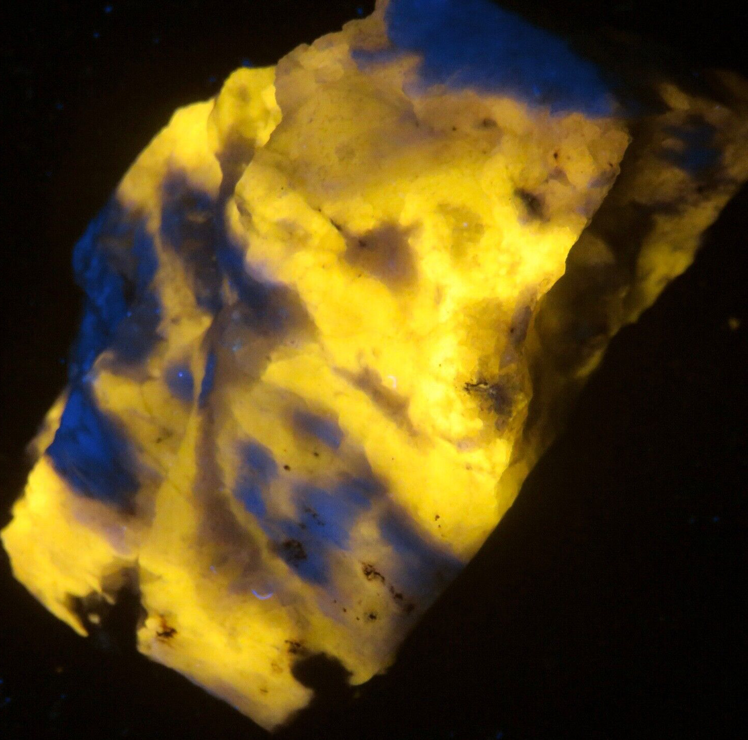 Fluorescent: Scapolite with prehnite  : Saint - Michel - De - Wentworth , Quebec