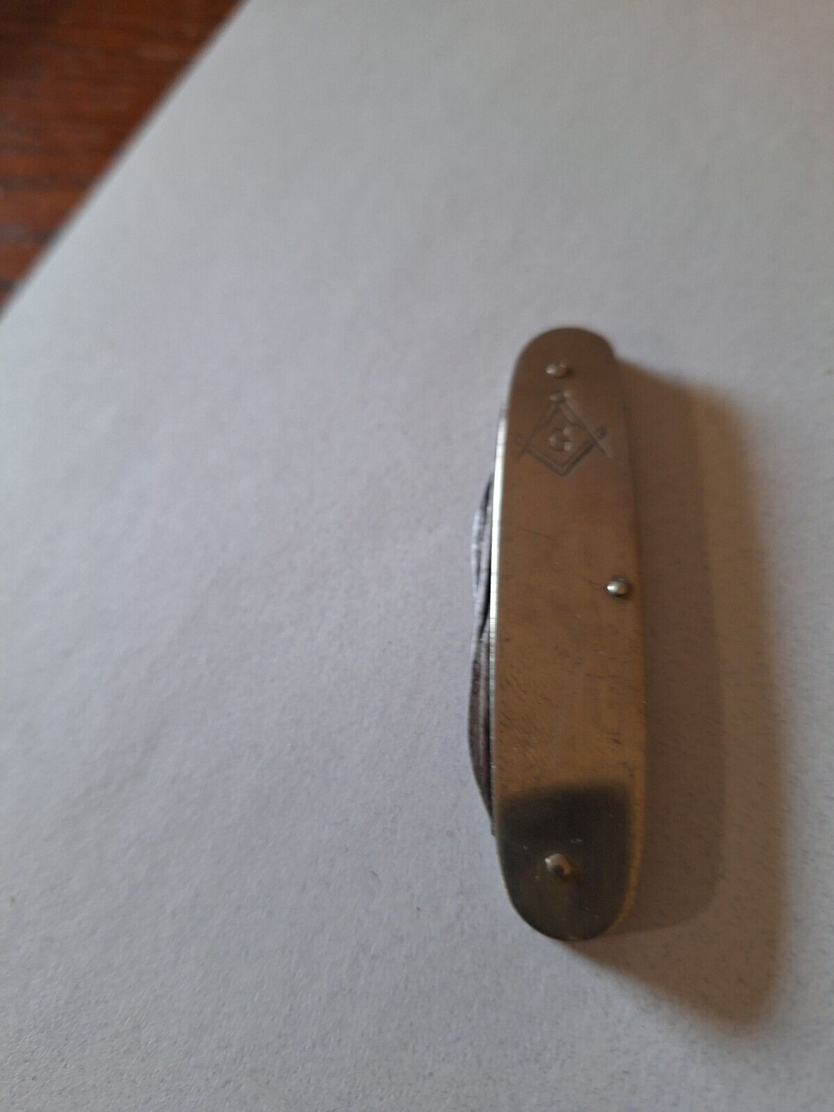 Vintage ROBESON ShurEdge 2 Blade pocket knife - Masonic Symbol