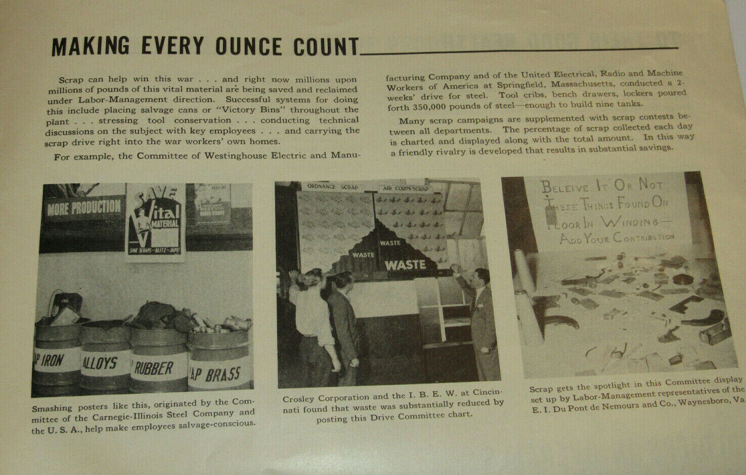 VTG 1942 WWII WAR PRODUCTION BOARD PROGRESS REPORT NEWSPAPER POSTERS INDUSTRY